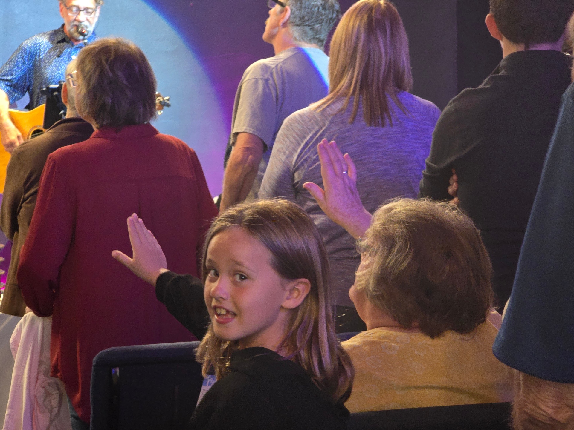 Kids worshiping